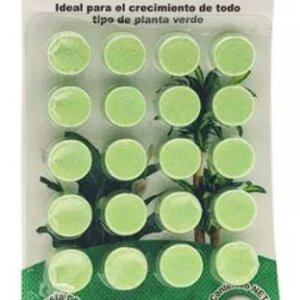 NITRO TABS FERTILIZANTE PARA PLANTAS VERDES. HORTAFLOR PAQ. 20PZAS