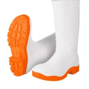 BOTAS SANITARIAS DE PVC # 27 SUELA ANTIDERRAPANTE *BLANCA*