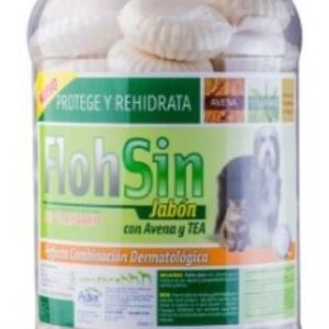 FLOHSIN JABÓN ANTIPULGAS DE AVENA Y TEA 50G 40 JABÓNES