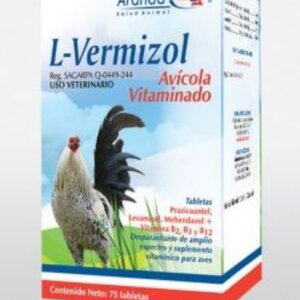 L VERMIZOL AVÍCOLA VITAMINADO 75 TABLETAS 350 MG C/U