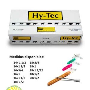 AGUJA ALUMINIO HY-TEC 18 X 1 (PAQ. C/100 PZAS)