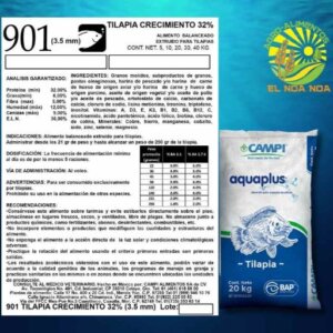 TILAPIA 32% 20 KG 3.5MM CRECIMIENTO
