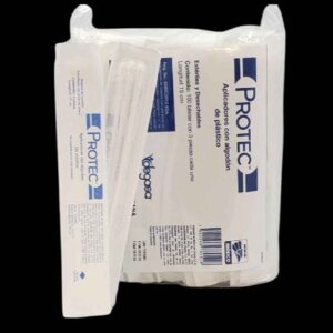 APLICADOR DE 15 CMS CON ALGODON ESTERIL MARCA PROTEC BLISTER DE 3PZAS