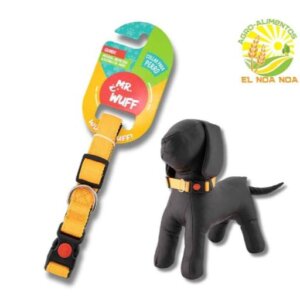 COLLAR PARA PERRO NARANJA GRANDE BOTON WUFF