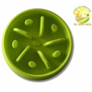 PLATO INTERACTIVO  PARA PERRO VERDE