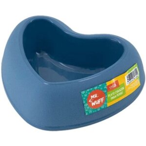 PLATO CORAZON PARA  PERRO AZUL