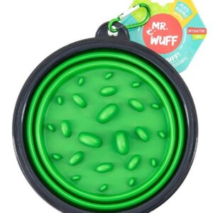 PLATO RETRACTIL INTERACTIVO CHICO VERDE. MR. WUFF