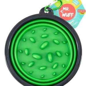 PLATO RETRACTIL INTERACTIVO VERDE GRANDE. MR. WUFF