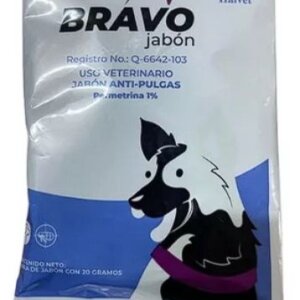 JABON BRAVO ANTIPULGA DE 20GRS