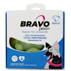 JABON ANTI PULGAS BRAVO 80GRS