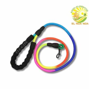 CORREA DE PASEO 120 CMS RAYAS NEON MANGO NEOPRENO