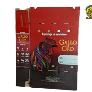 CAJA TRANSPORTADORA PARA GALLO DE ORO ROJAS