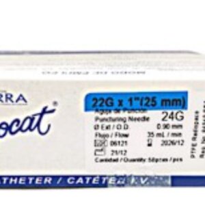 CATETER PUNZOCAT 22G X 1 1/4 AZUL