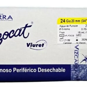 CATETER PUNZOCAT 24G X 1 1/4 AMARILLO