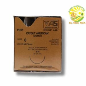 SUTURA CATGUT  CALIBRE 0  POR PZA,