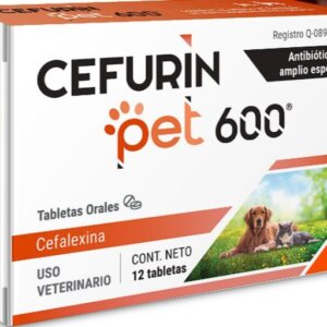 CEFURIN PET 600 MG 12 TAB X TABLETA, CEFLAEXINA