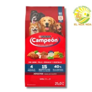CAMPEON PERRO ADULTO RECETAS CASERAS BULTO DE 25KG CROQUETA TODAS LAS RAZAS