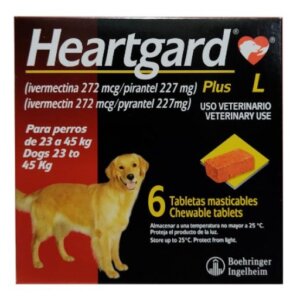 CARDOMEC * HEARTHGARD DE 23 A 45 KGS 6 TABS. CAFE              PARA EL GUSANO DEL CORAZON EN PERROS