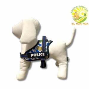 PECHERA PARA PERRO AJUSTABLE Y REFLEJANTE PARA VISIBILIDAD NOCTURNA REFORZADO POLICE TALLA M SUNNY