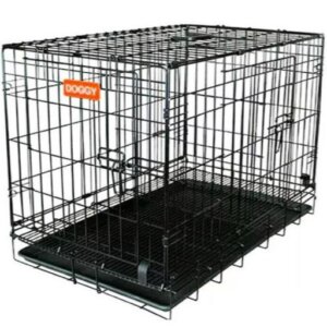 JAULA METALICA DOGGY PLEGABLE IMPORTADA P/PERRO 2 PUERTAS 122.57X75X81.5CM (INCLUYE REJILLA DE PISO Y DIVISORA DE ENTRENAMIENTO)