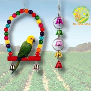 ESCALADOR PARA AVES MULTICOLOR CON CAMPANA ML
