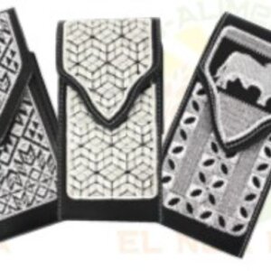 FUNDA PARA CELULAR DE PIEL BORDADA GR