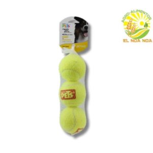 SET PELOTA DE TENIS MEDIANO 3 PIEZAS
