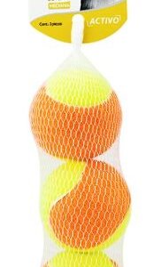 JUGUETE PELOTA MED DE TENNIS BICOLOR LOMAS (3 PIEZAS)