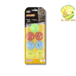 JUGUETE SET DE PELOTAS SOUND 7 PZAS PARA GATO FANCY PETS