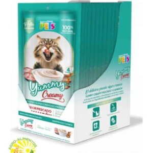 YUMMY CREAMY PESCADO Y CAMARON PREMIO PARA GATO  X TUBO DE 14GRS FANCY PETS