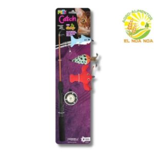 CAÑA DE PESCAR P/GATO CON 3 JUGUETES