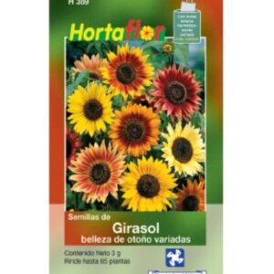 GIRASOL BELLEZA DE OTOÑO VARIADAS SEMILLA HORTAFLOR SOBRE DE 2GRS