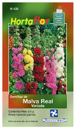 MALVA REAL VARIADA SEMILLA HORTAFLOR SOBRE DE 4GRS