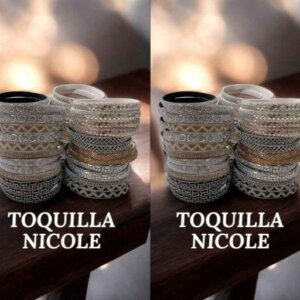 TOQUILLA DE LUX MOD, NICOLE  PIEL CON PEDRERIA DE CRISTAL