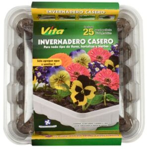 INVERNADERO CON 25 PEAT PELLET VITA . HORAFLOR