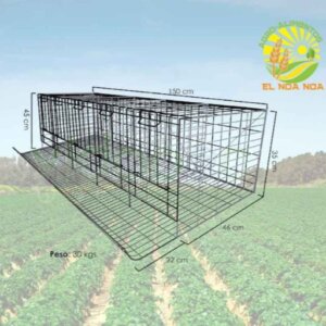 JAULA PARA GALLINAS 5 NIDOS DE 30 X 45 CMS