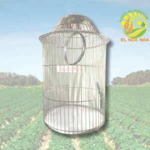 JAULA LORO # 6  EXTRA GRANDE ALAMBRE BLANCO