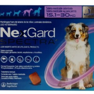 NEXGARD SPECTRA 3 TABLETAS 15.1-30 KGS MORADO GRANDE