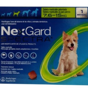 NEXGARD SPECTRA 3 TABLETAS 7.6-15 KGS VERDE MEDIANO