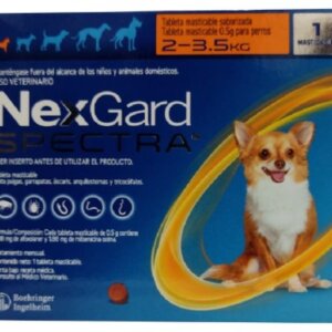 NEXGARD SPECTRA 3 TABLETAS 2-3.5 KG NARANJA XCH