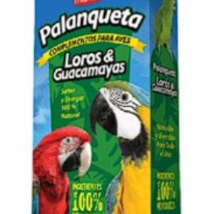 PALANQUETA PARA LOROS, COTORROS Y GUACAMAYAS ZOOMANIA DE 75GRS PAQ.VERDE