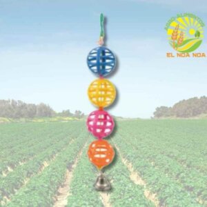 JUEGO DE 5 PELOTITAS JUGUETE PARA AVES EN MADERA TRANSADA COLORES VARIOS ML