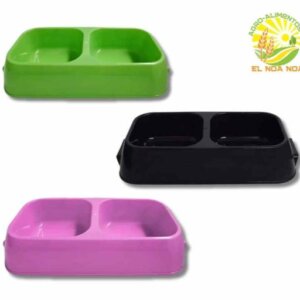 PLATO PARA MASCOTA MOD DOG-BOWL DOBLE RECTANGULAR