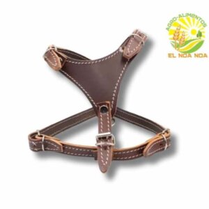 PECHERA PERRO PIEL CON RIBETE # 5 GRANDE