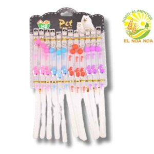 COLLAR PARA MASCOTA TRANSPARENTE CON BOLITA