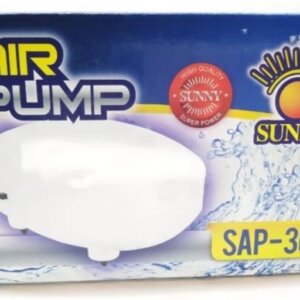 BOMBA DE AIRE ECONOMICA SUNNY 2 SALIDAS 2 W P/ACUARIOS DE 10-100 LTS X2