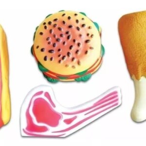 JUGUETE DE VINYL DOGGY CON SONIDO SET C/4 PZAS  IMPORTADO (VARIOS MODELOS)