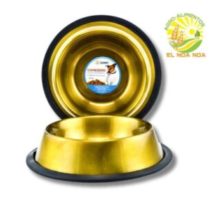 COMEDERO ACERO INOXIDABLE 8OZ ORO SUNNY