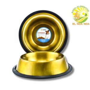 COMEDERO IMP ACERO INOXIDABLE 16 ONZ ORO