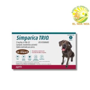 SIMPARICA TRIO 40-60 KGS CAFE 72MG 1TAB